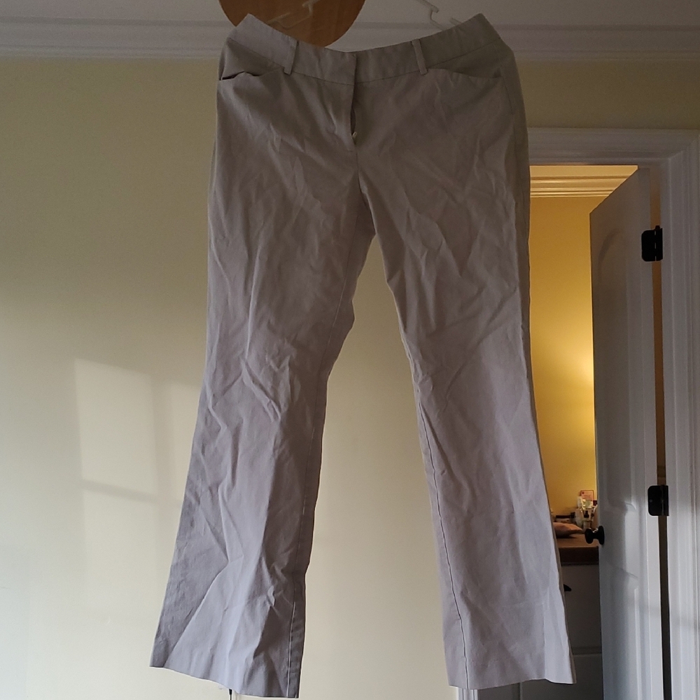 Cream Straight-Leg Pants